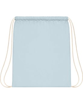 Bedruckbarer Turnbeutel aus Baumwolle W110 Pastel Blue/White