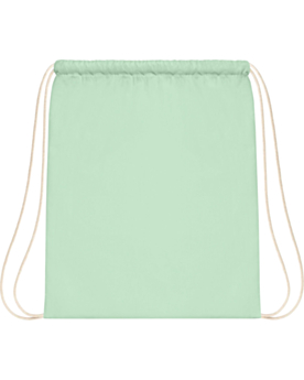 Bedruckbarer Turnbeutel aus Baumwolle W110 Pastel Mint/White