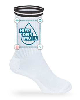 Premium Sportsocken aus Bio-Baumwolle bedrucken