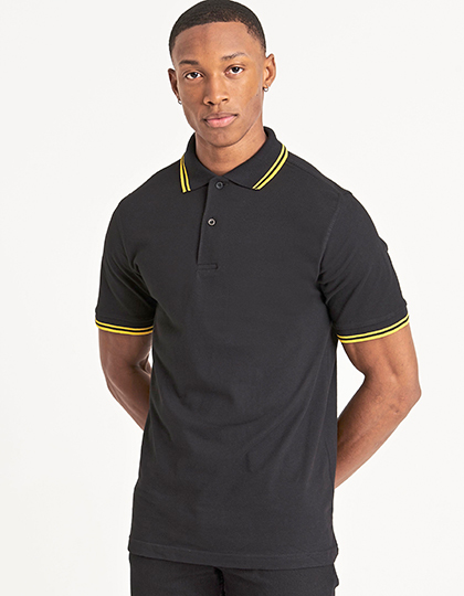 Stretch Piqué Poloshirt mit Kontraststreifen JP003