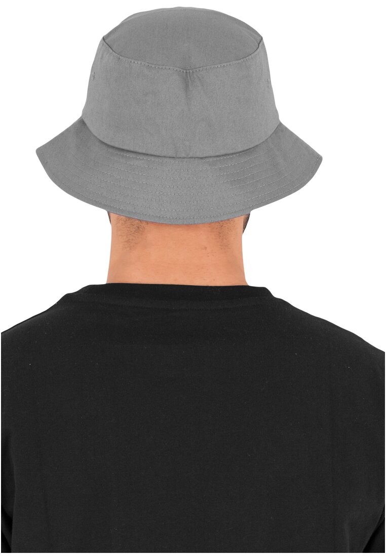 Flexfit Cotton Twill Bucket Hat Fischerhut FX5003 grey back