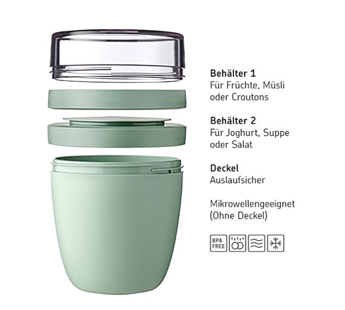 Lunchpot Ellipse mini von Mepal bedrucken