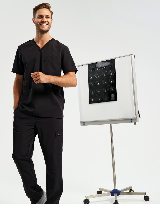 Stretch Tunika für Männer mit Logo gestalten NN200 Black 4