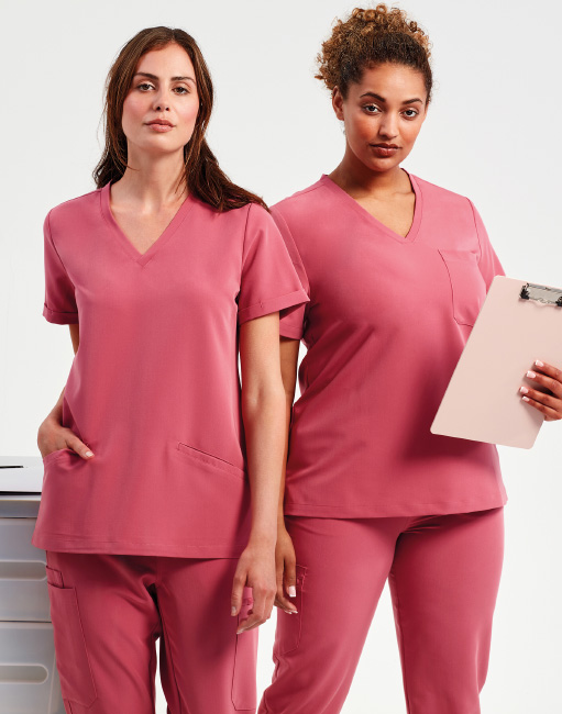 Atmungsaktive Stretch-Tunika für Frauen NN310 Navy Pink