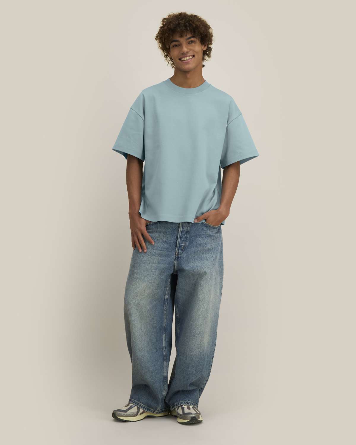 Hazener STTU277 Das Relaxed Unisex-Interlock-T-Shirt