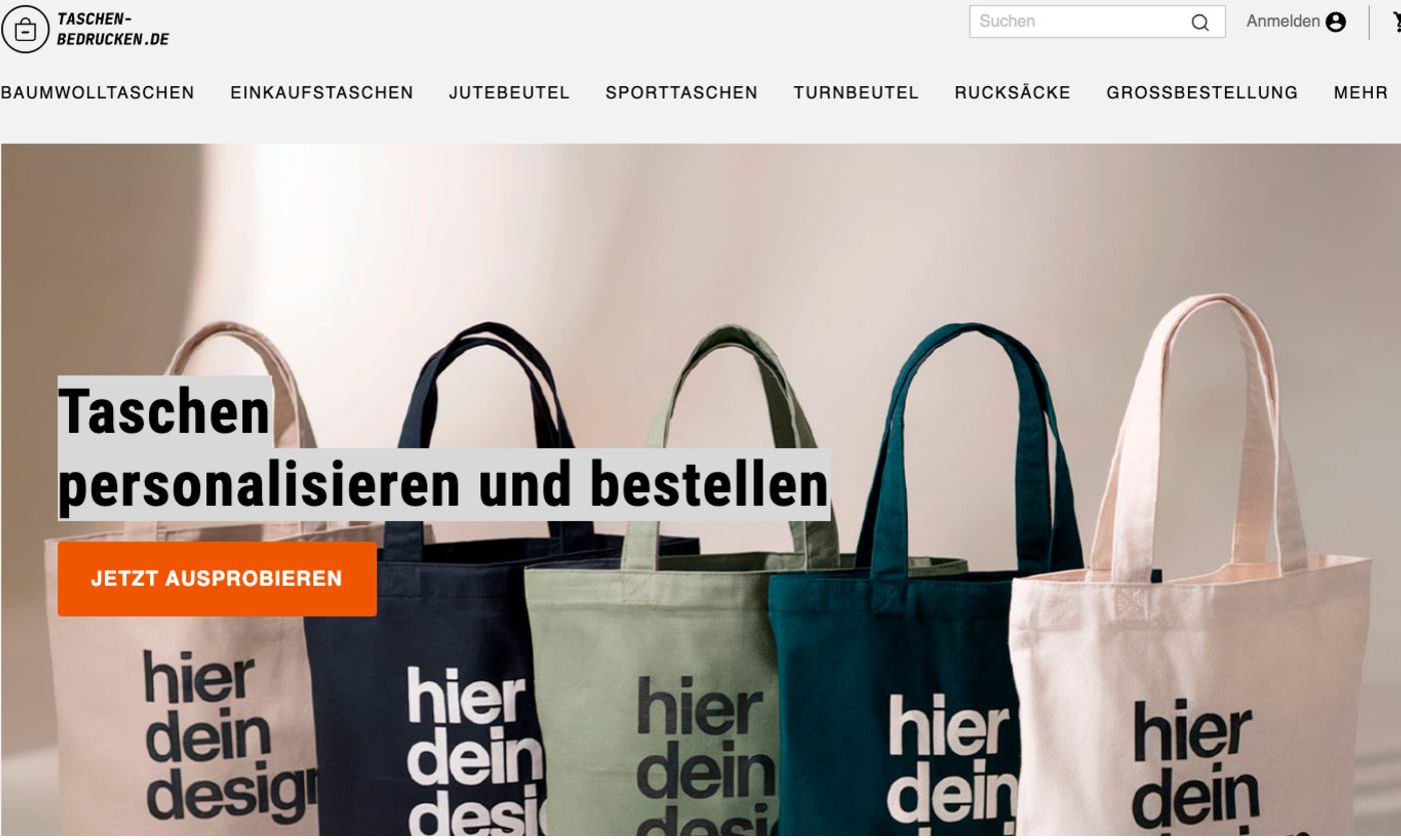 Taschen-bedrucken Shop